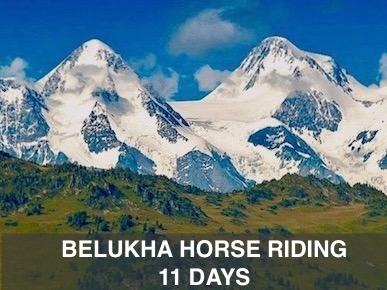 Horseback riding to Belukha, Altai