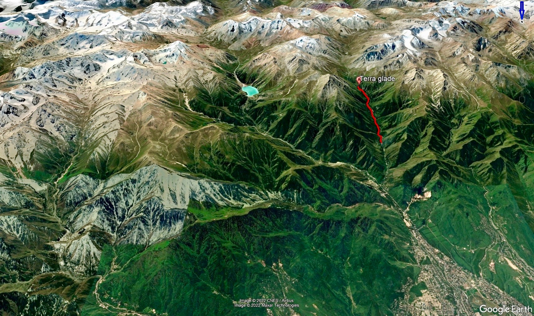 Terra glade hiking map