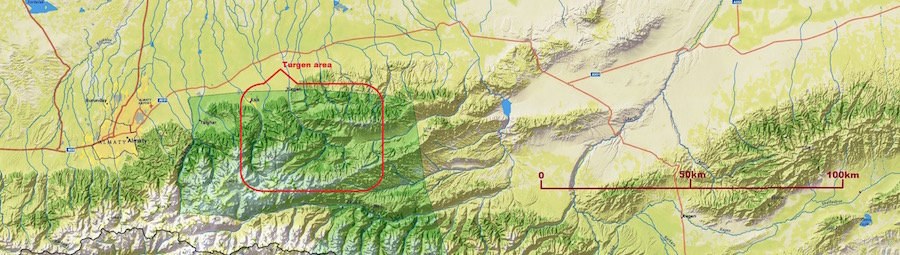 Turgen Almaty map