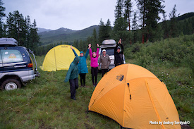 tent camping in Altai