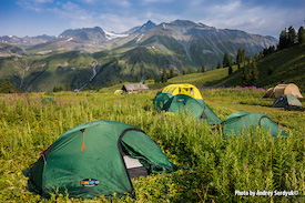 tent camping in Altai