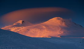 Elbrus in the sunset