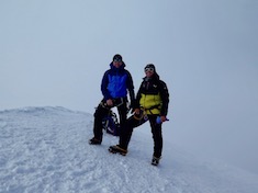 Alex and Andrey at the top of Kazbek