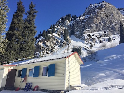 Trekking Club hut in winter