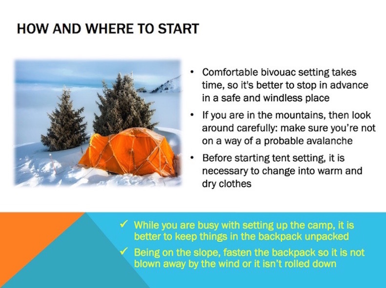 winter camping rules